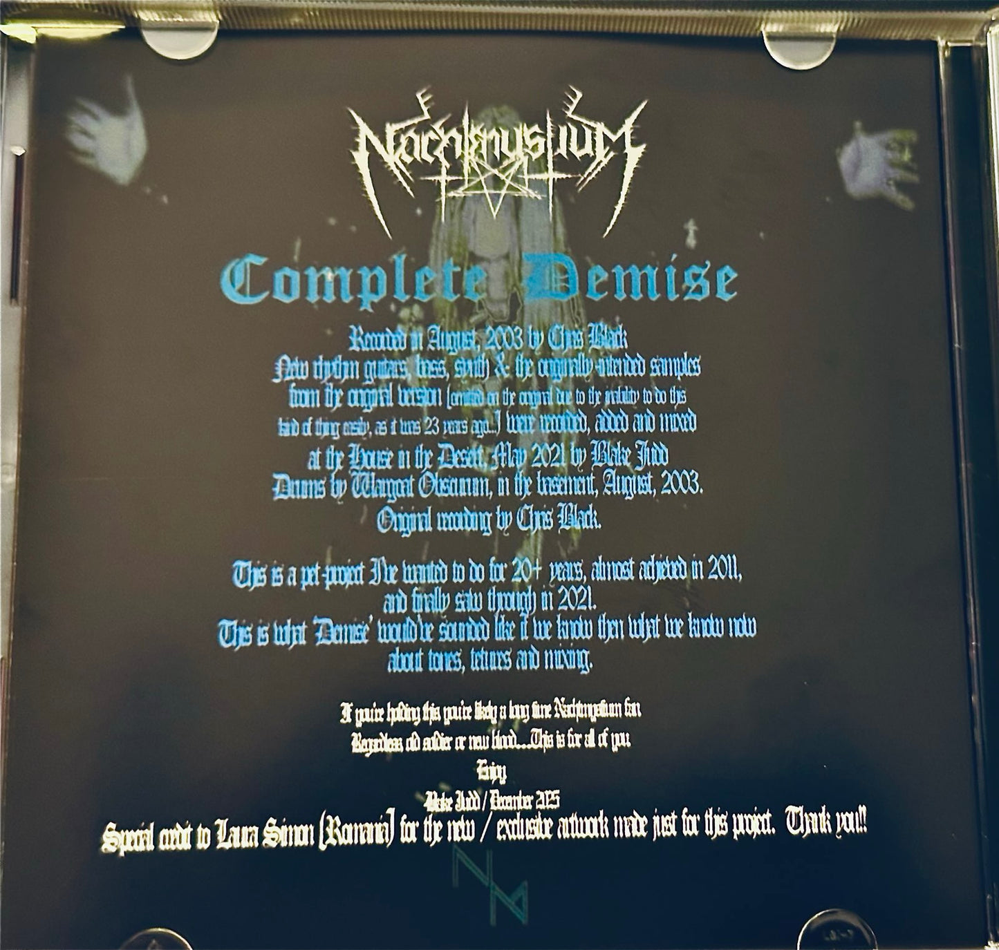 Complete Demise jewel case CD (NEW 2026)