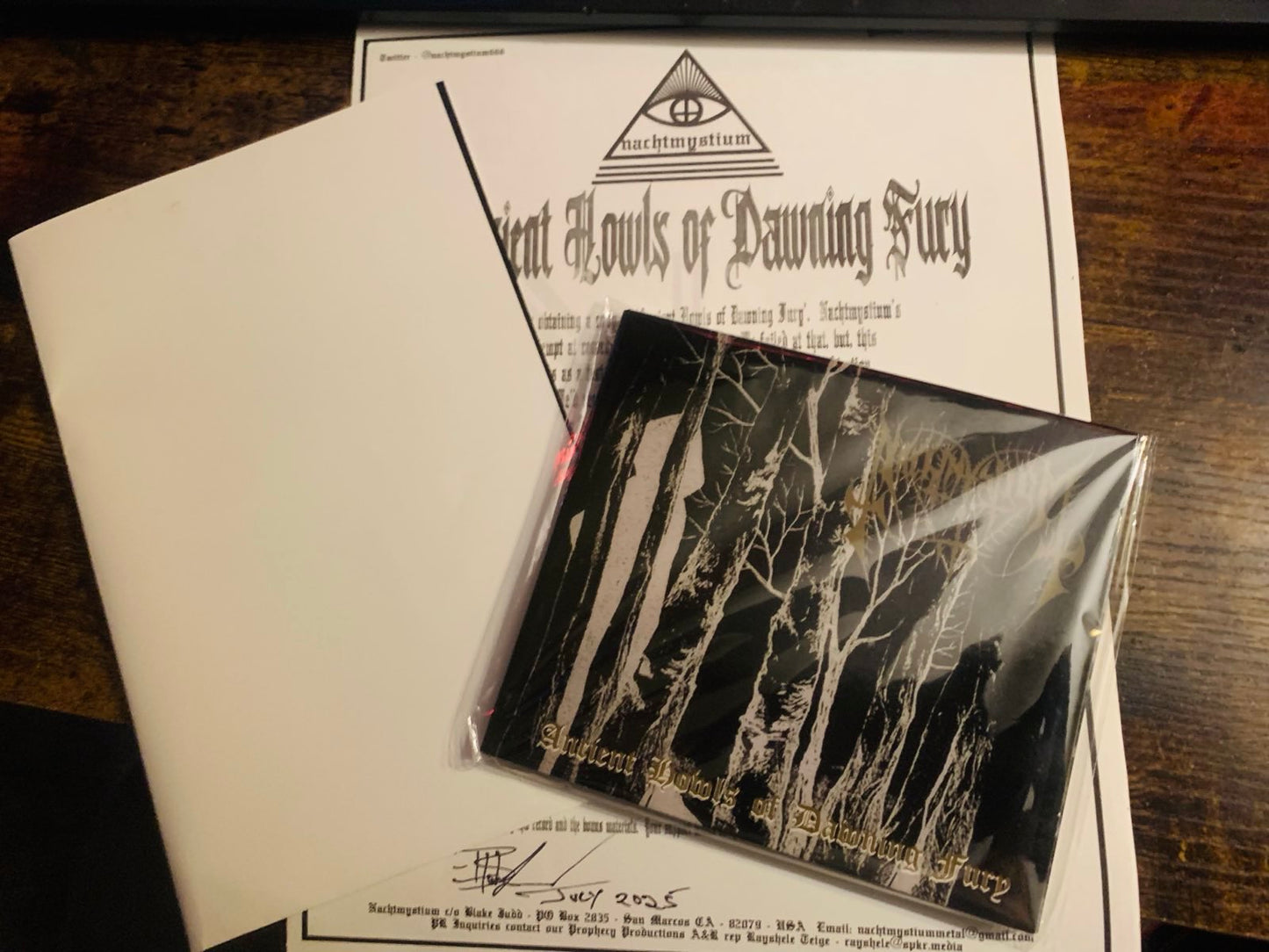 Ancient Howls of Dawning Fury digipak CD (+ poster included)